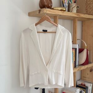 Linen Blend Cream Women's Blazer